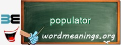 WordMeaning blackboard for populator
